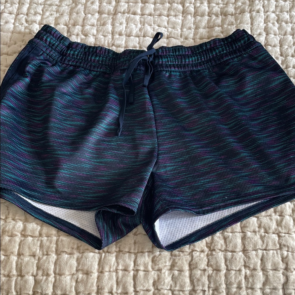 Reebok Space Dye Purple and Blue Athletic Running Shorts